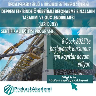 Prefabrik Yapıların Tasarımı İleri Düzey Kursu